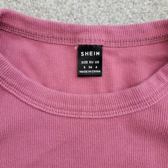 ✨SHEIN EZwear Solid Ruched Pink Tank Top✨ - Picture 2 of 5